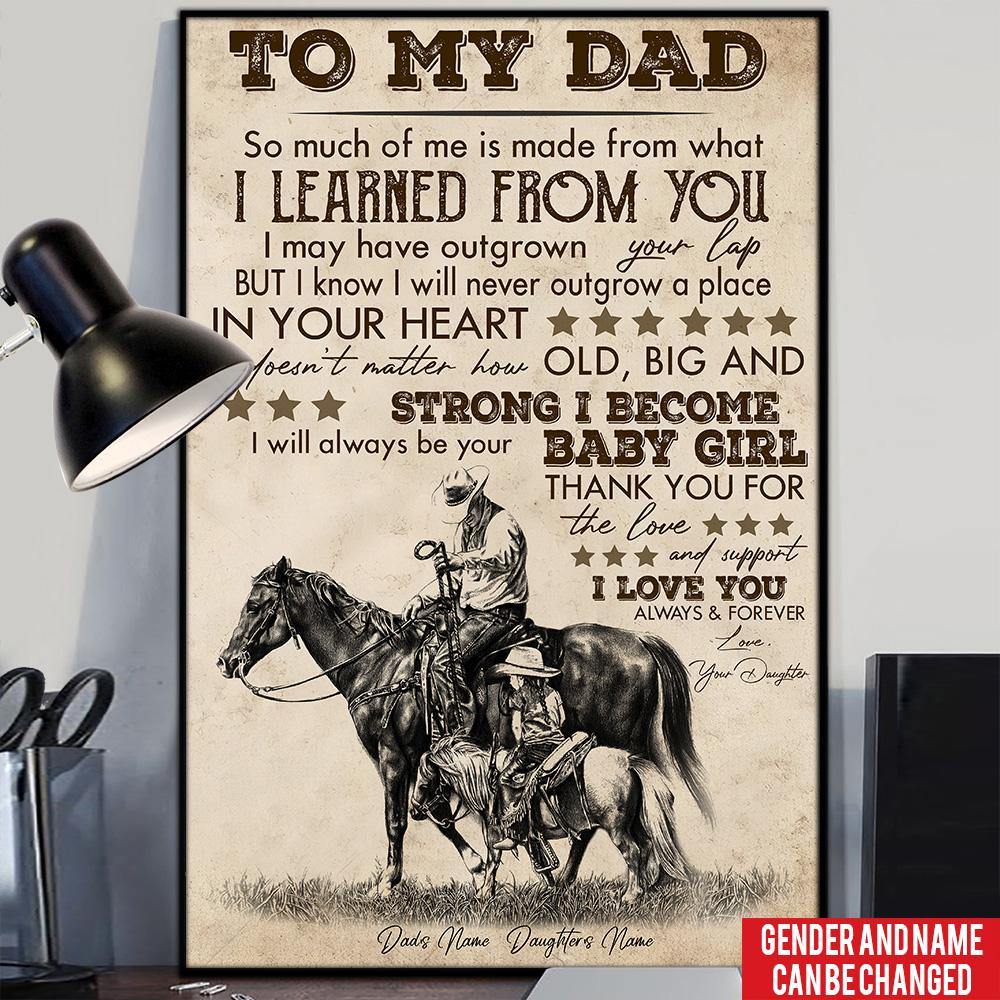 Horse Custom Poster So Much Of Me Made From You Father's Day Personalized Gift - PERSONAL84