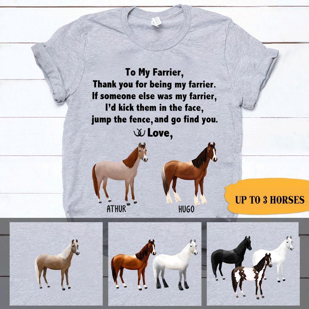 Horse Shirt Customized To My Farrier Personalized Gift - PERSONAL84