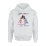 Jesus Covid Jesus Covid Just Livin On Hand Sanitizer And A Prayer - Standard Hoodie - PERSONAL84