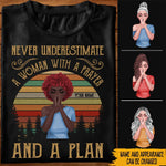 Jesus Girl Custom Shirt Never Underestimate A Woman With A Prayer And A Plan Personalized Gift - PERSONAL84