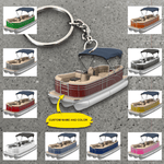 Pontoon Boat Custom Keychain Pontoon Lovers Personalized Gift