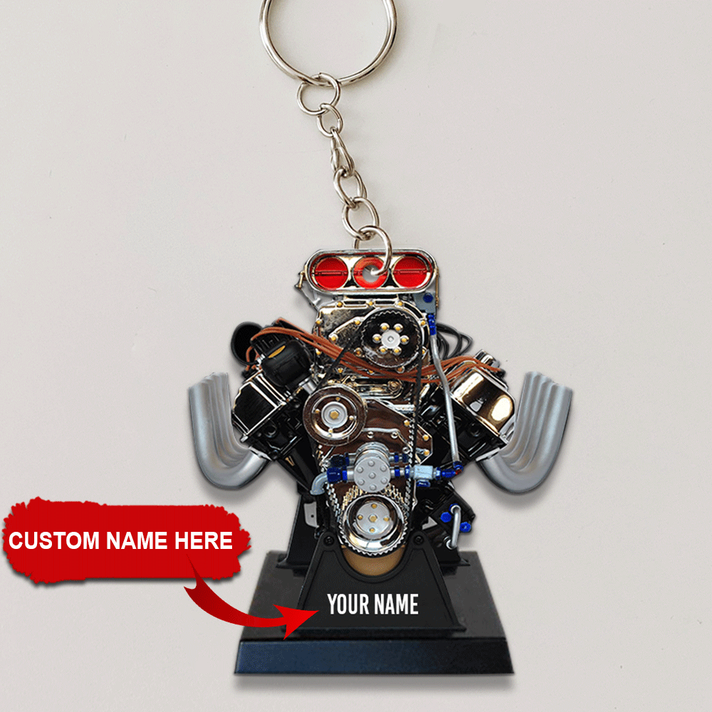 Drag Racing Custom Keychain Dragster Energy Personalized Gift
