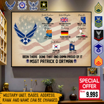 U.S Veteran Custom Poster Been There Done That and Damn Proud Of It Personalized Gift