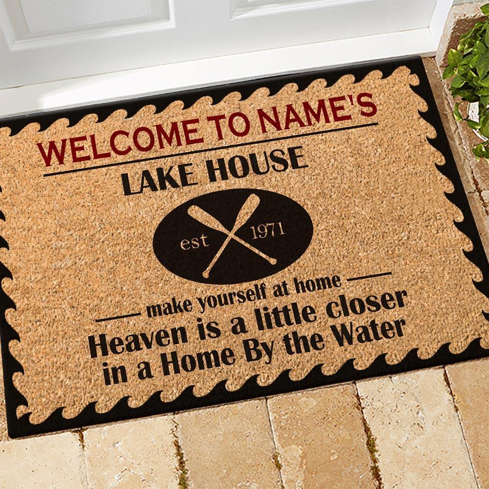 Lake House Custom Doormat Welcome To The Lake House - PERSONAL84