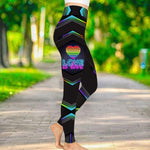 LGBT Tanktop And Legging Love Is Love Neon Rainbow - PERSONAL84