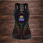 LGBT Tanktop And Legging Love Is Love Neon Rainbow - PERSONAL84