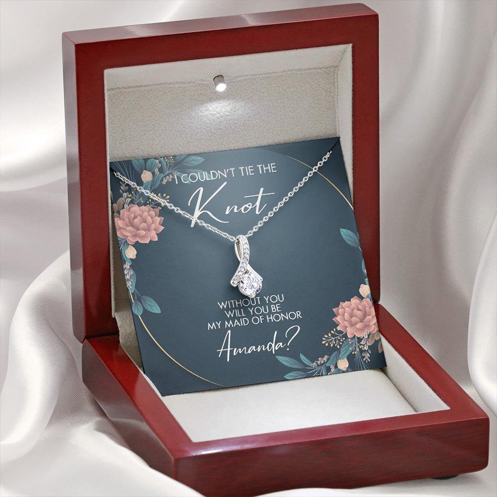 Maid Of Honor Asking Custom Necklace Will You Be My Maid Of Honor Personalized Gift - PERSONAL84