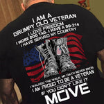 Veteran Custom Shirt I'm A Grumpy Old Veteran Personalized Gift