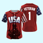 Veteran Custom Baseball Jersey USA Veteran Personalized Gift