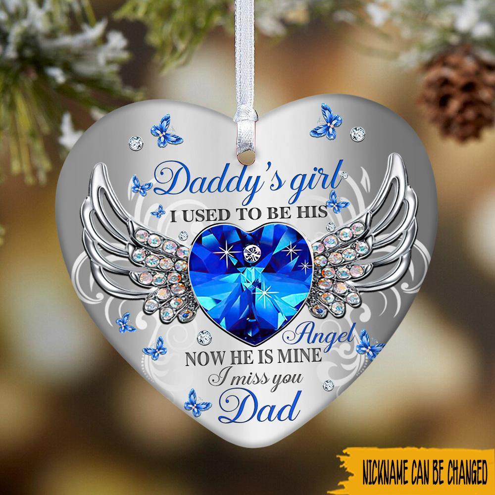 Memorial Custom Ornament I Used To Be His Angel Now He Is Mine Personalized Gift - PERSONAL84