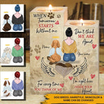Memorial Dogs Candle Stick For Every Time You Think Of Me I Am Right Here Personalized Gift - PERSONAL84