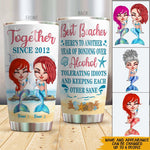 Mermaid Custom Tumbler Best Beaches Together Since Personalized Best Friend Gift - PERSONAL84
