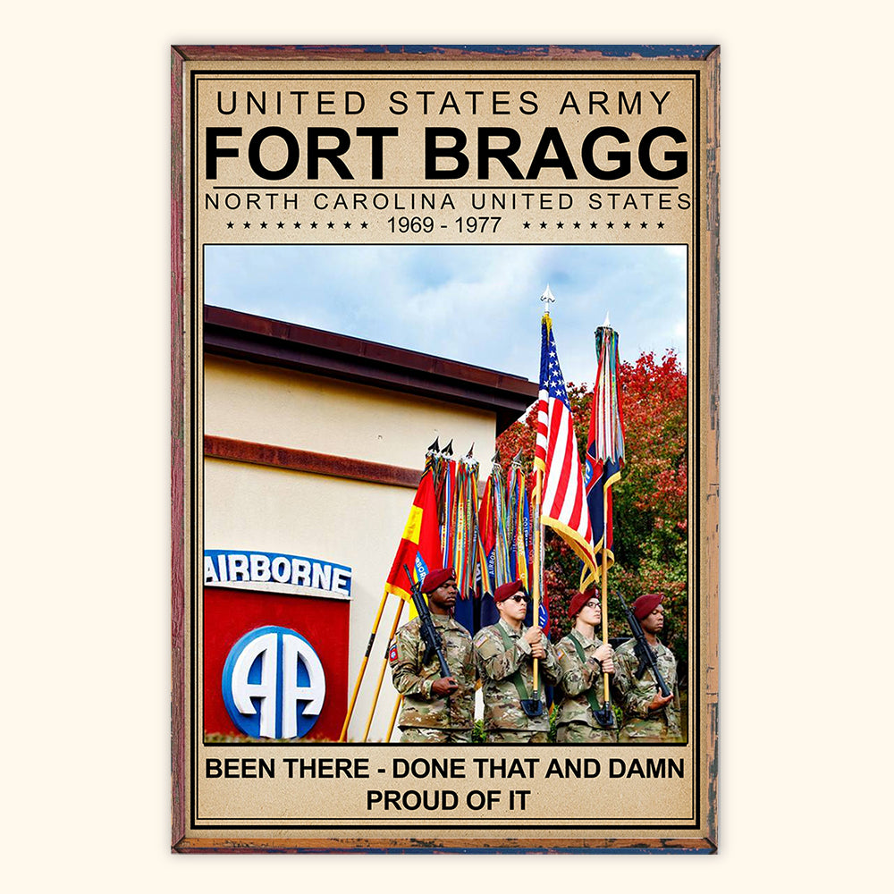 Veteran Custom Poster Military Base Been There Done That And Damn Proud Of It Personalized Gift