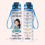 Yoga Custom Tracker Bottle I'm Sage Hood I Am Divine Connected Expressive Personalized Gift