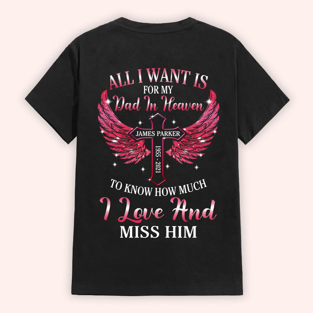 Memorial Custom All I Want In Heaven To Know How Much I Love And Miss Personalized Gift