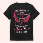 Memorial Custom All I Want In Heaven To Know How Much I Love And Miss Personalized Gift
