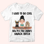 Dog Custom Shirt I Used To Be Cool Now I'm A Tiny Canine's Snack Bitch Personalized Gift