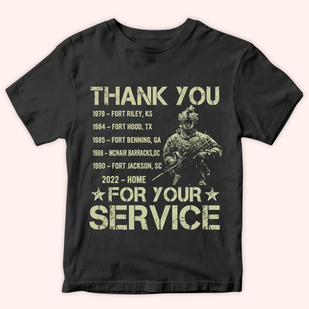 Veteran Custom Shirt Thank You For Your Service Personalized Gift