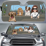 Dog Custom Sunshade Woman And Dog Personalized Gift