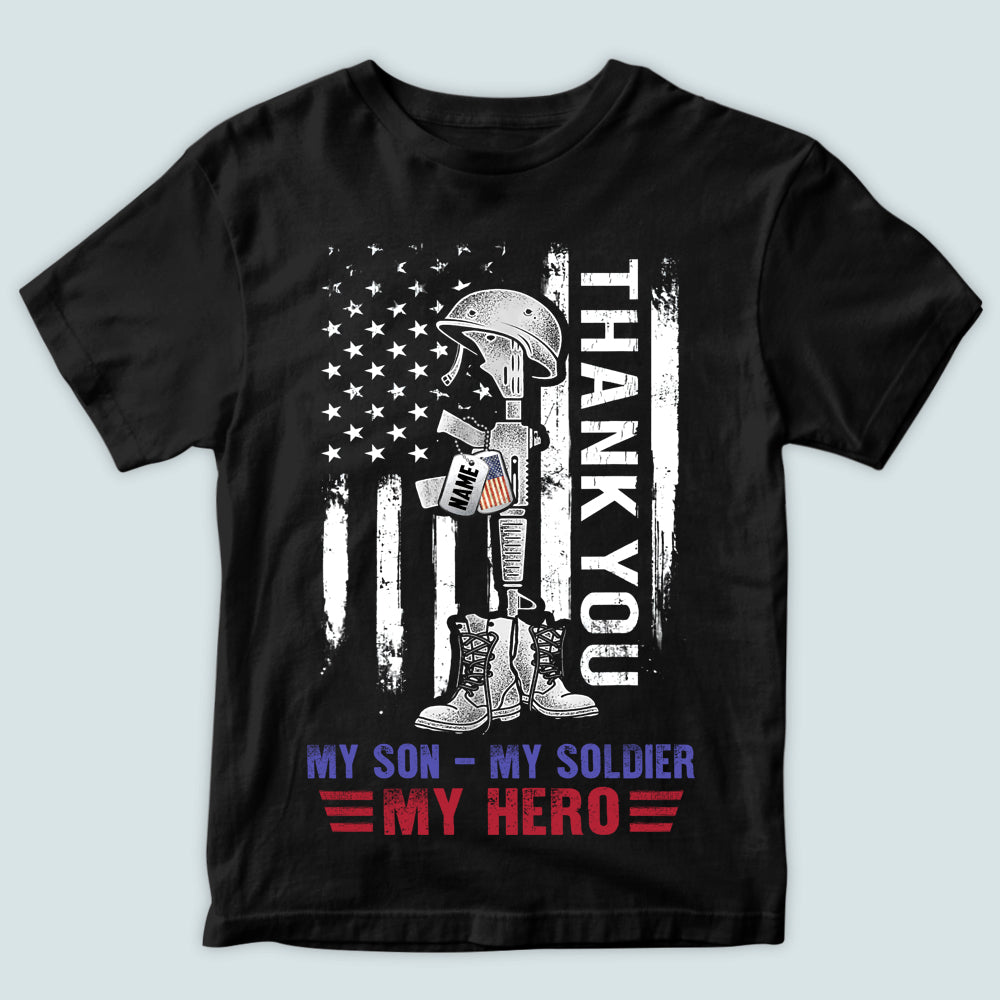 Veteran Custom Shirt Thank You My Son My Soldier My Hero Personalized Gift For Memorial Day