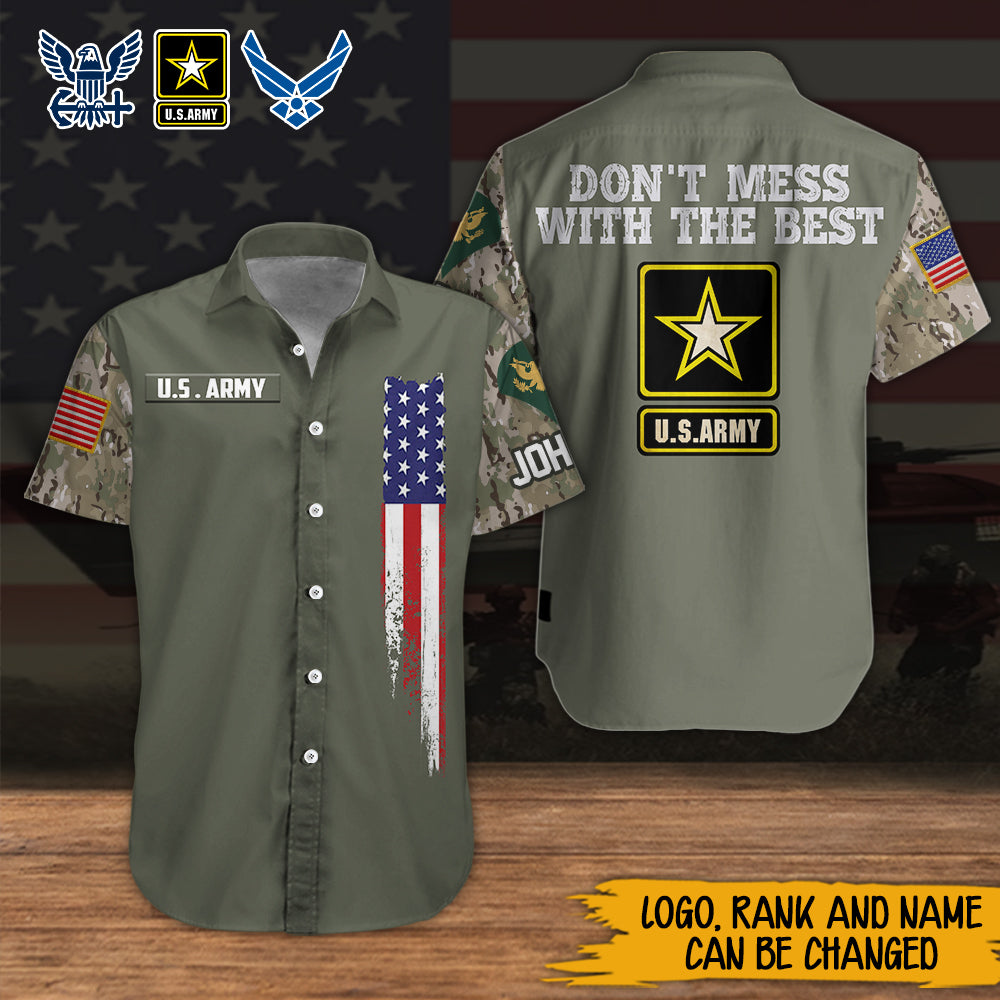 Veteran Custom Men Shirt Don't Mess With The Best Personalized Gift