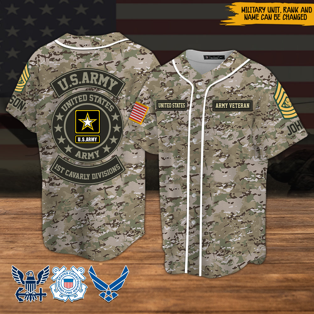 Veteran Custom Baseball Jersey Name and Number Personalized Gift