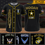 Veteran Custom Baseball Jersey Hooah Personalized Gift for Father's Day