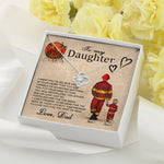 Firefighter Custom Love Knot Necklace You're Capable Of Achieve Anything Personalized Gift