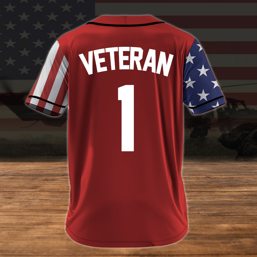 Veteran Custom Baseball Jersey USA Veteran Personalized Gift