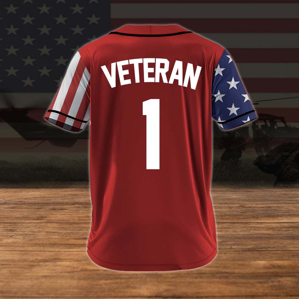 Veteran Custom Baseball Jersey USA Veteran Personalized Gift