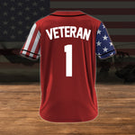 Veteran Custom Baseball Jersey USA Veteran Personalized Gift