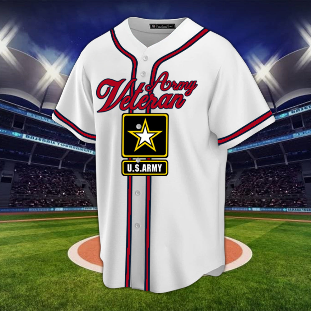 Veteran Custom Baseball Jersey Unit And Number Personalized Gift