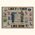 Veteran Custom Poster Like Father Like Son Personalized Gift