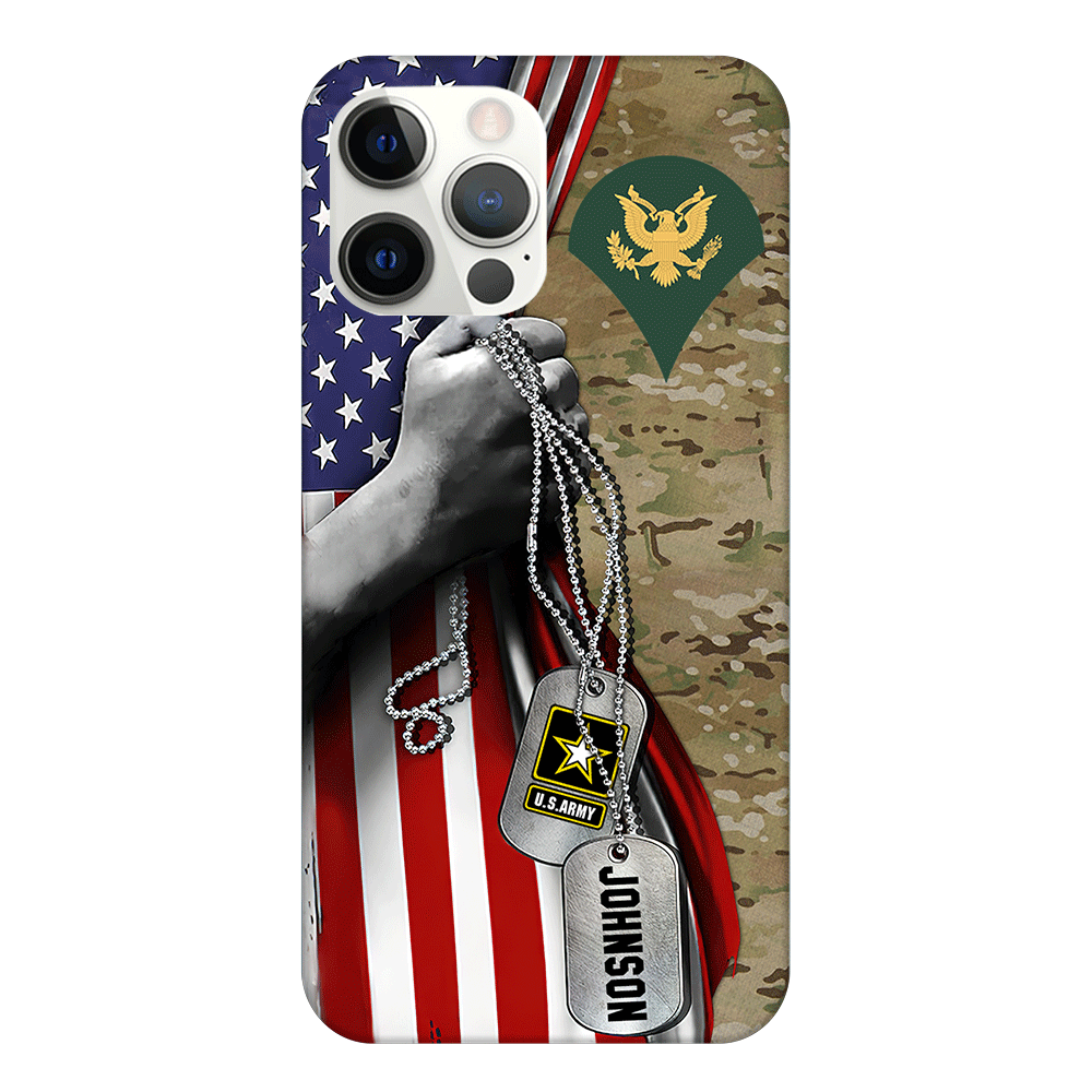 Veteran Custom Phone Case Name And Rank Personalized Gift
