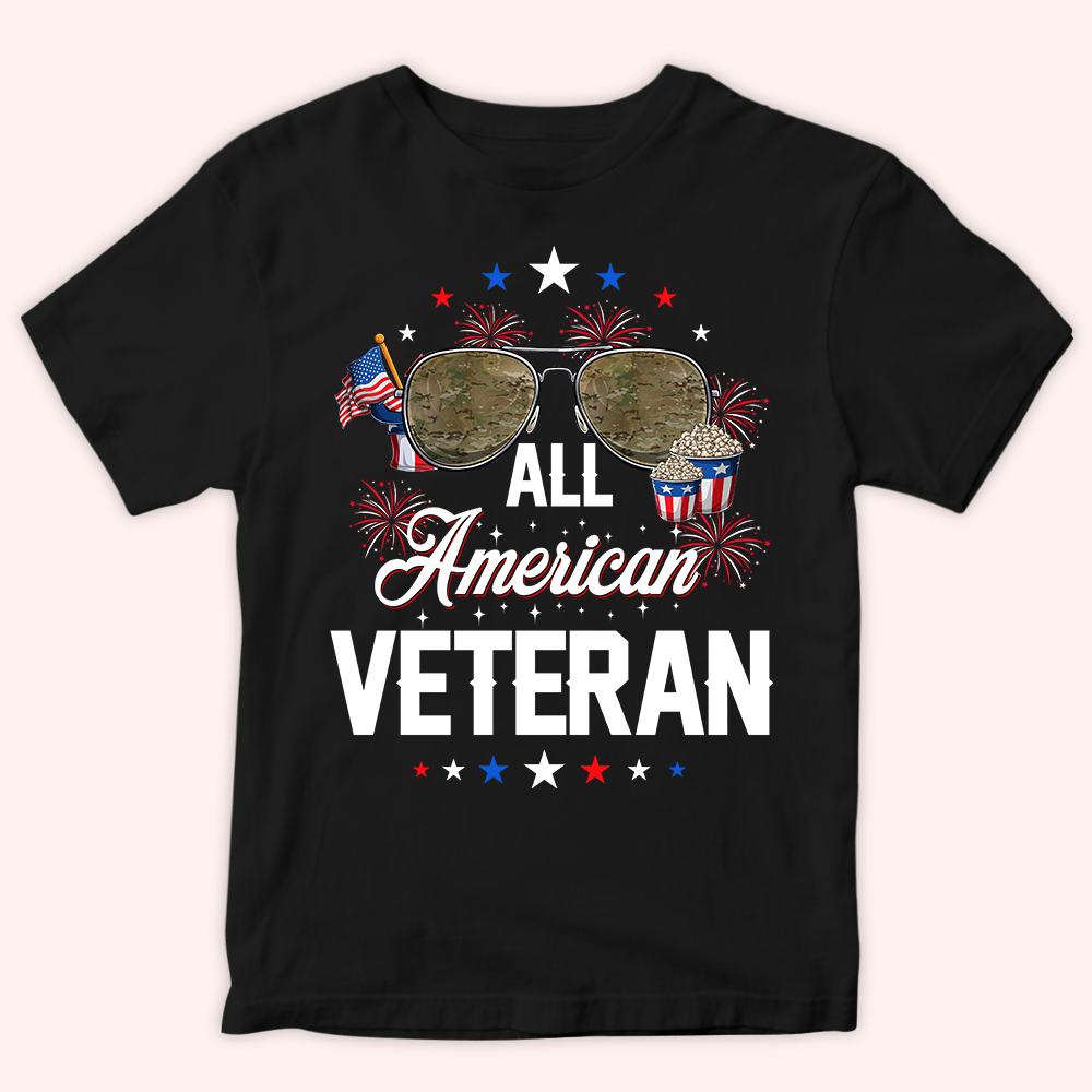 Veteran Custom Shirt All American Veteran Personalized Gift For Fourth of July