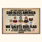 Veteran Custom Poster In This House We Say Personalized Gift