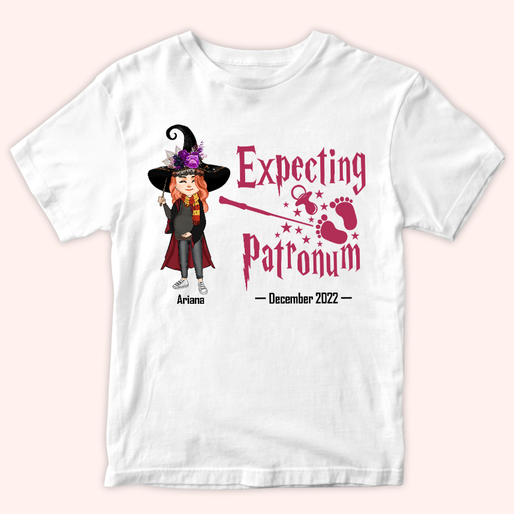 Pregnancy Announcement Custom Shirt Expecting Patronum Personalized Gift For Her