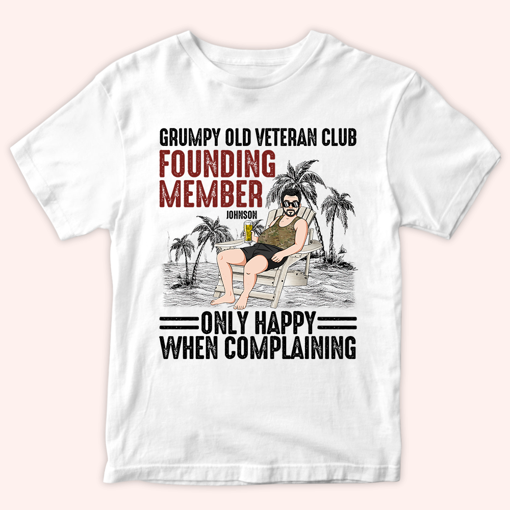 Veteran Custom Shirt Grumpy Old Veteran Clun Founding Member Personalized Gift