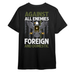 Veteran Custom Shirt Against All Enemies Foreign And Domestic Personalized Gift