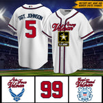 Veteran Custom Baseball Jersey Unit And Number Personalized Gift
