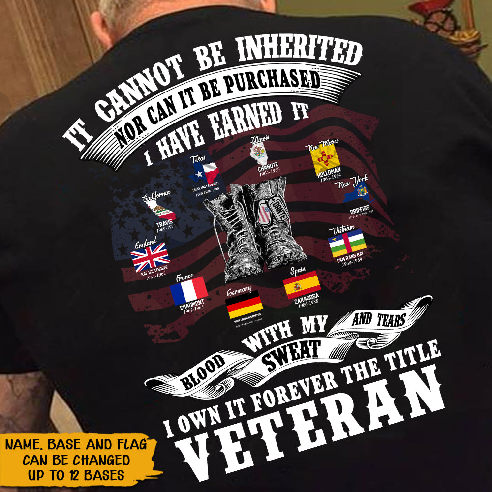 Veteran Custom Shirt I Own It Forever The Title Veteran Personalized Gift