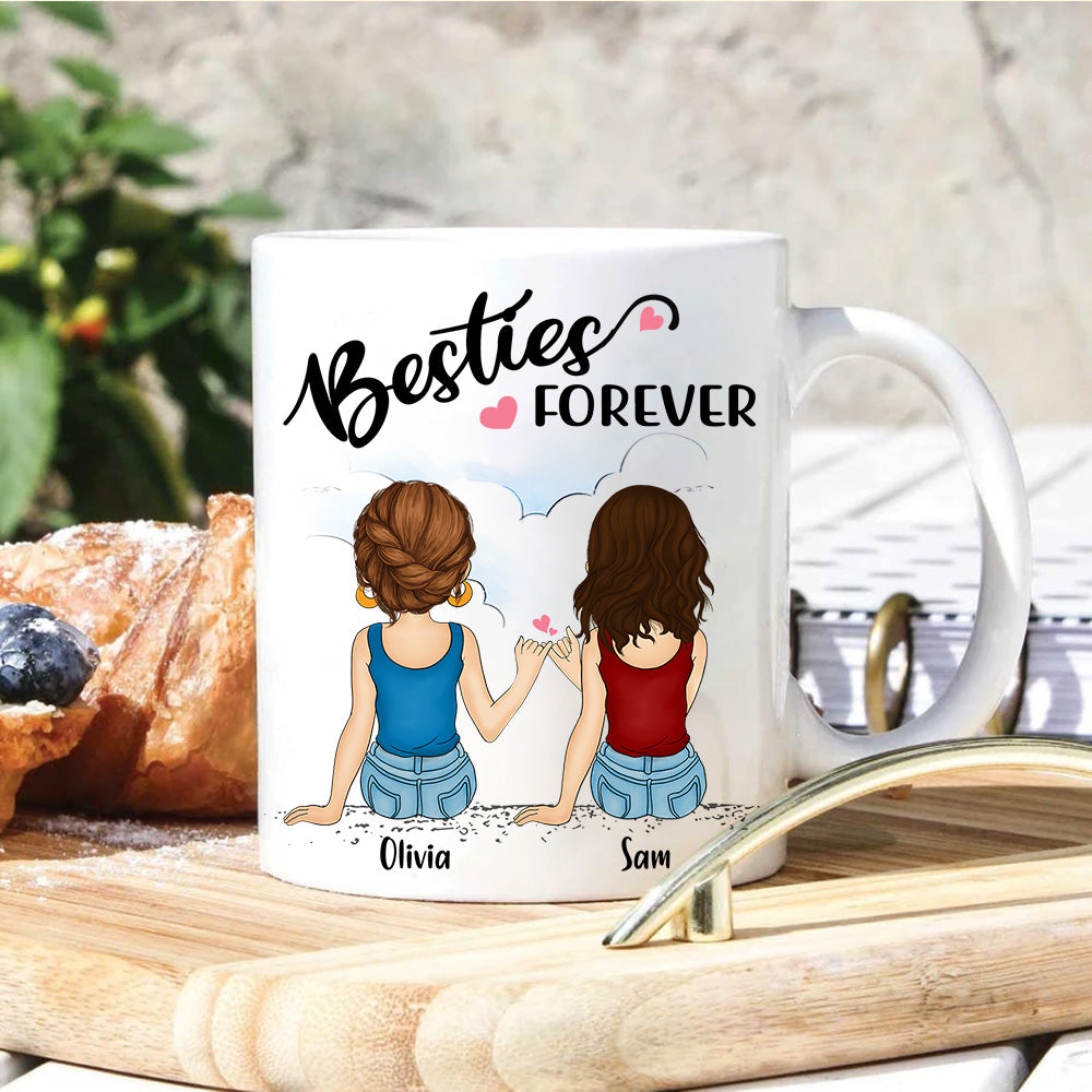 Bestie Custom Mug No Matter Where Not Matter What I'll Always Be There For You Personalized Best Friend Gift