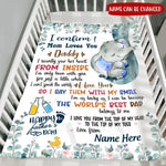 New Dad Custom Blanket Love You From The Top Of My Head To The Tip Of My Toes First Father's Day Personalized Gift - PERSONAL84