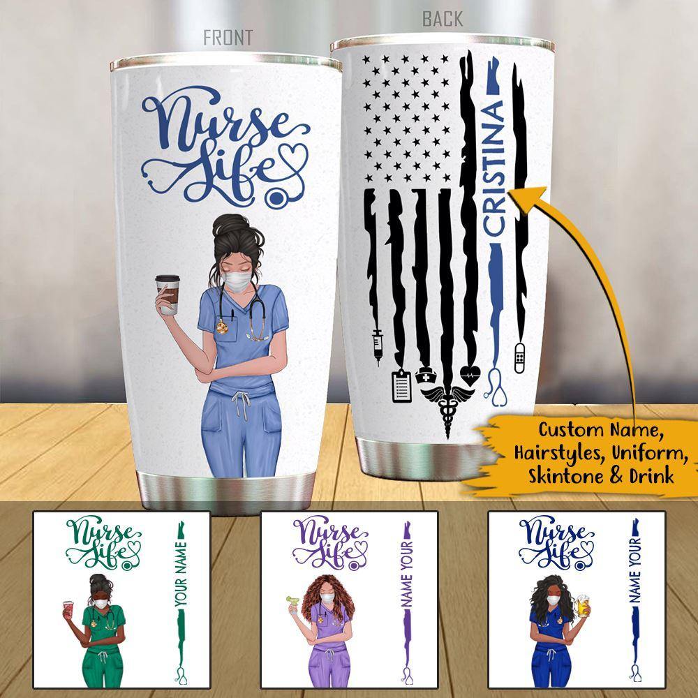Nurse Custom Tumbler US Nurse Personalized Gift - PERSONAL84