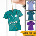 Nurse Doctor Christmas Custom Shape Ornament Nurse Doctor Uniform Personalized Christmas Gift - PERSONAL84