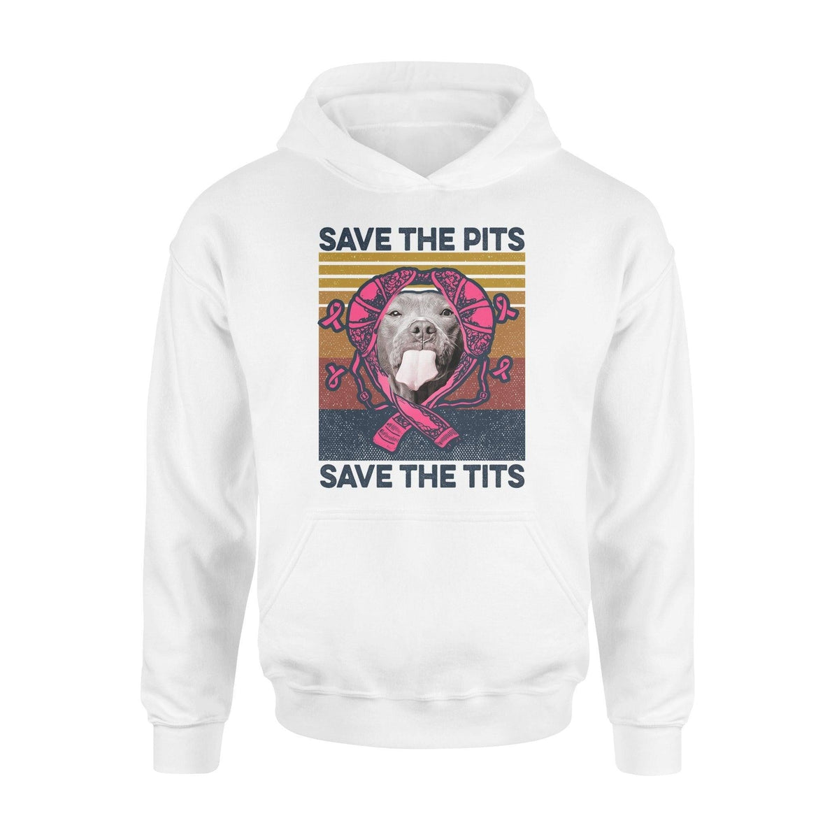 Pit Bull, Breast Cancer Save The Pits Save The Tits - Standard Hoodie - PERSONAL84