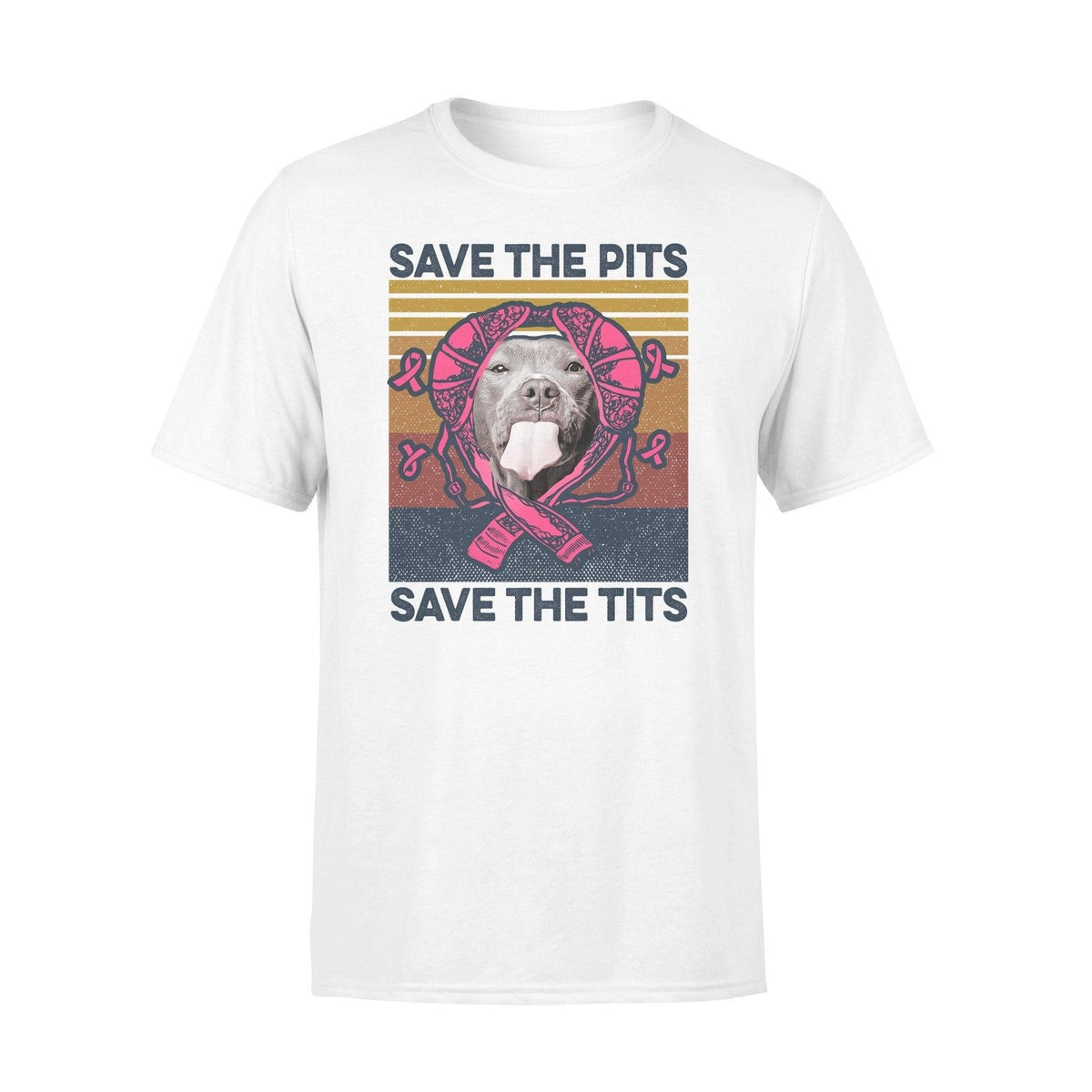 Pit Bull, Breast Cancer Save The Pits Save The Tits - Standard T-shirt - PERSONAL84