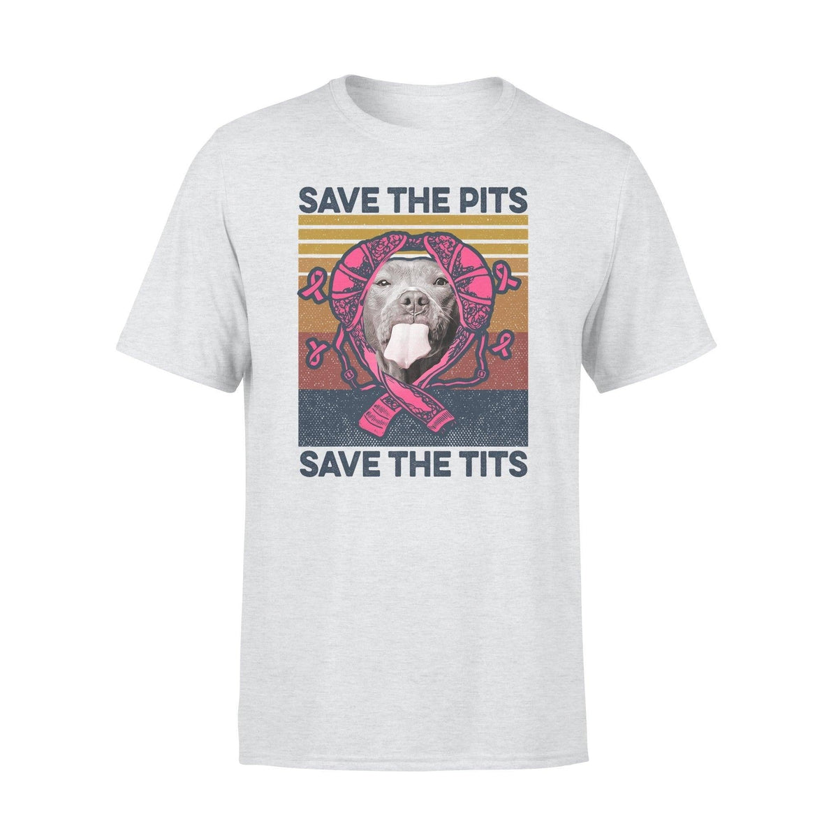 Pit Bull, Breast Cancer Save The Pits Save The Tits - Standard T-shirt - PERSONAL84