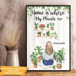 Plants Custom Poster Home Is Where My Plants Are Gardening Personalized Gift - PERSONAL84