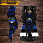 Police Officer Custom Tank Top Back The Blue Thin Line Personalized Gift - PERSONAL84